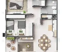 En venta comodos departamentos 3 ambientes.