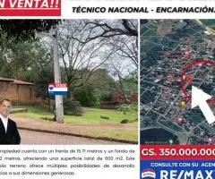 Terreno ubicado frente al Colegio Técnico Nacional.