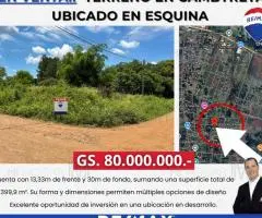 Terreno en VENTA ubicado en esquina en Cambyretá, ideal para proyectos residenciales o comerciales.