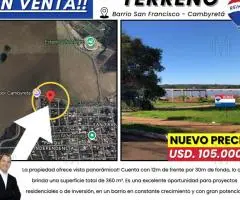 Terreno en VENTA estratégicamente ubicado a pasos de la costanera y del mirador - Cambyretá.